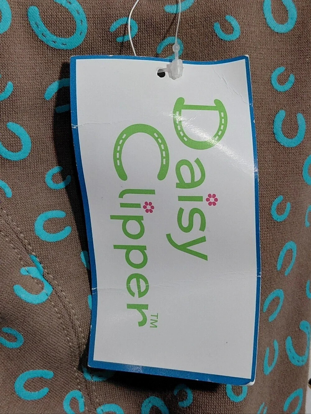 Dippin' Daisy's Brown Leggings with Teal Horseshoe Print